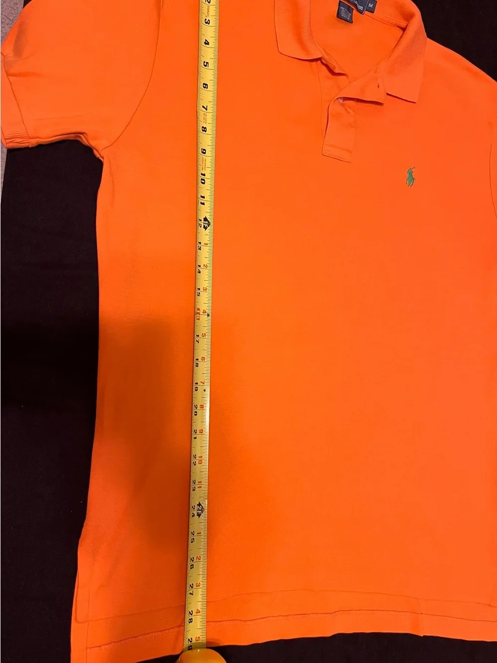 Ralph Lauren Men’s Bright Orange Polo with Green Pony